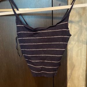 LA hearts navy and purple tank top